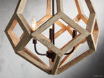 Wooden Prism Natural Frame Chandelier