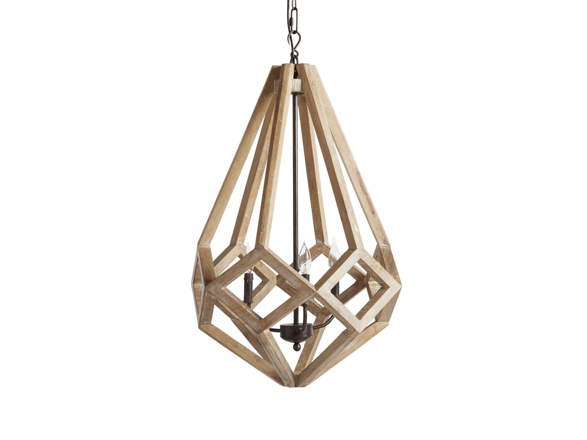 Wooden Prism Natural Frame Chandelier