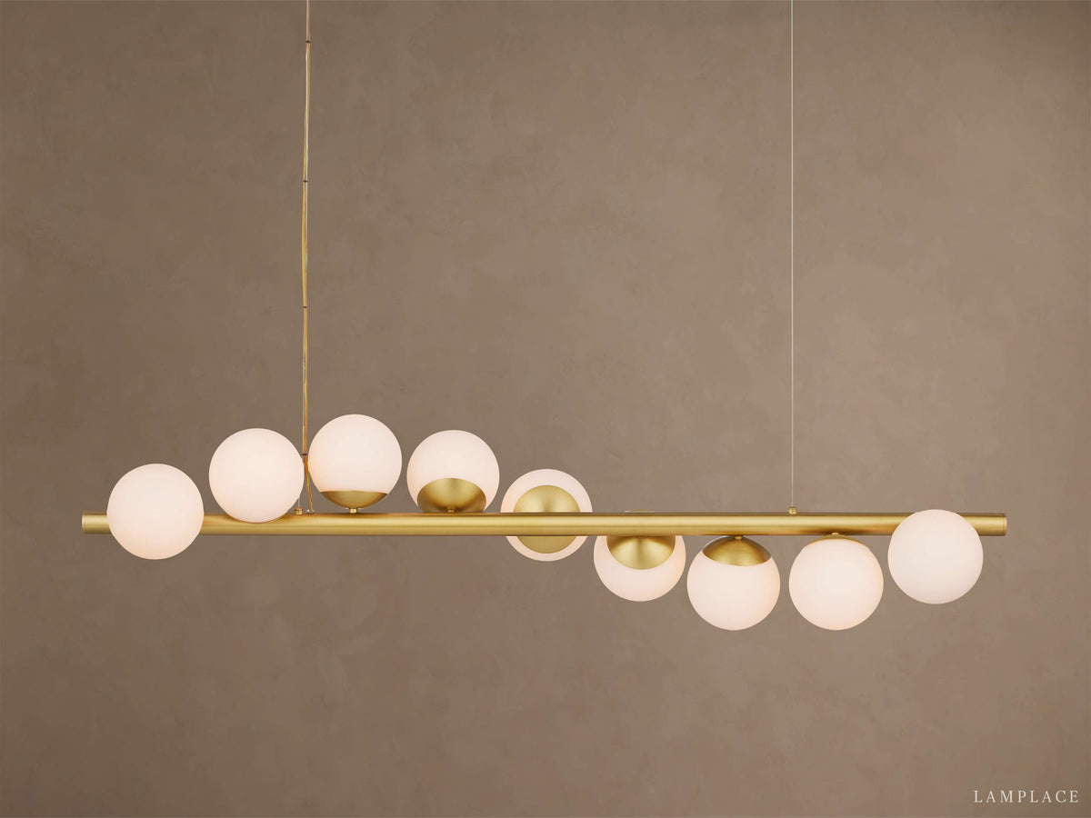 Kinney Sphere Flow Linear Chandelier