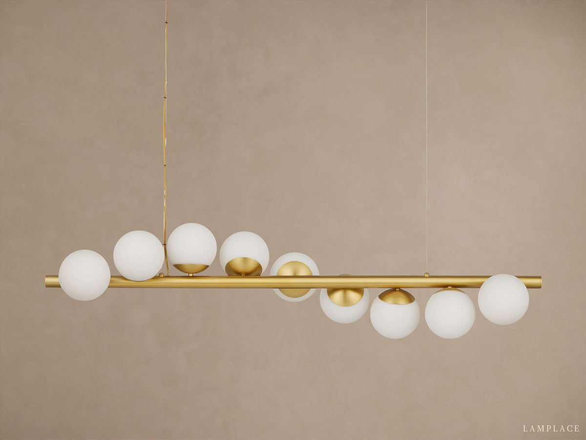 Kinney Sphere Flow Linear Chandelier