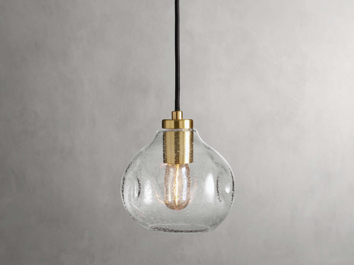 Organic Pebble Glass Pendant Light
