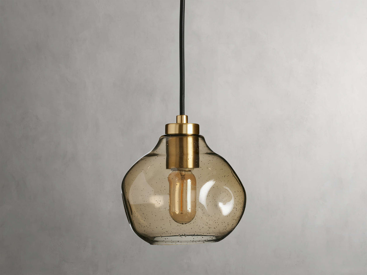 Organic Pebble Glass Pendant Light