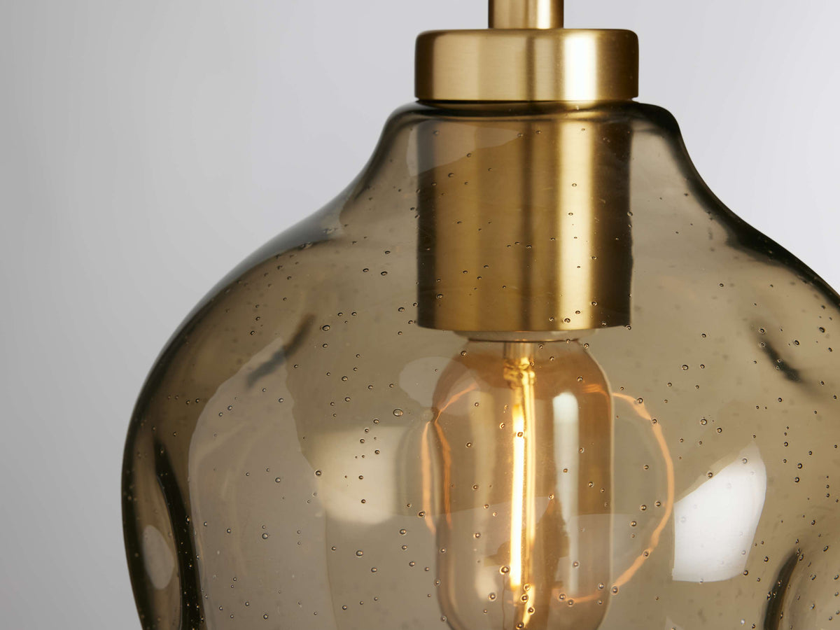 Organic Pebble Glass Pendant Light