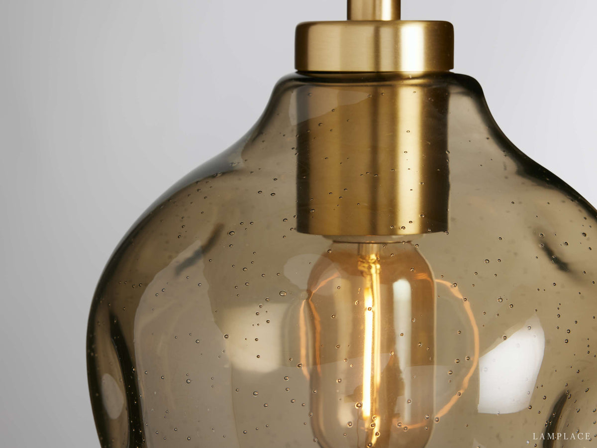 Organic Pebble Glass Pendant Light