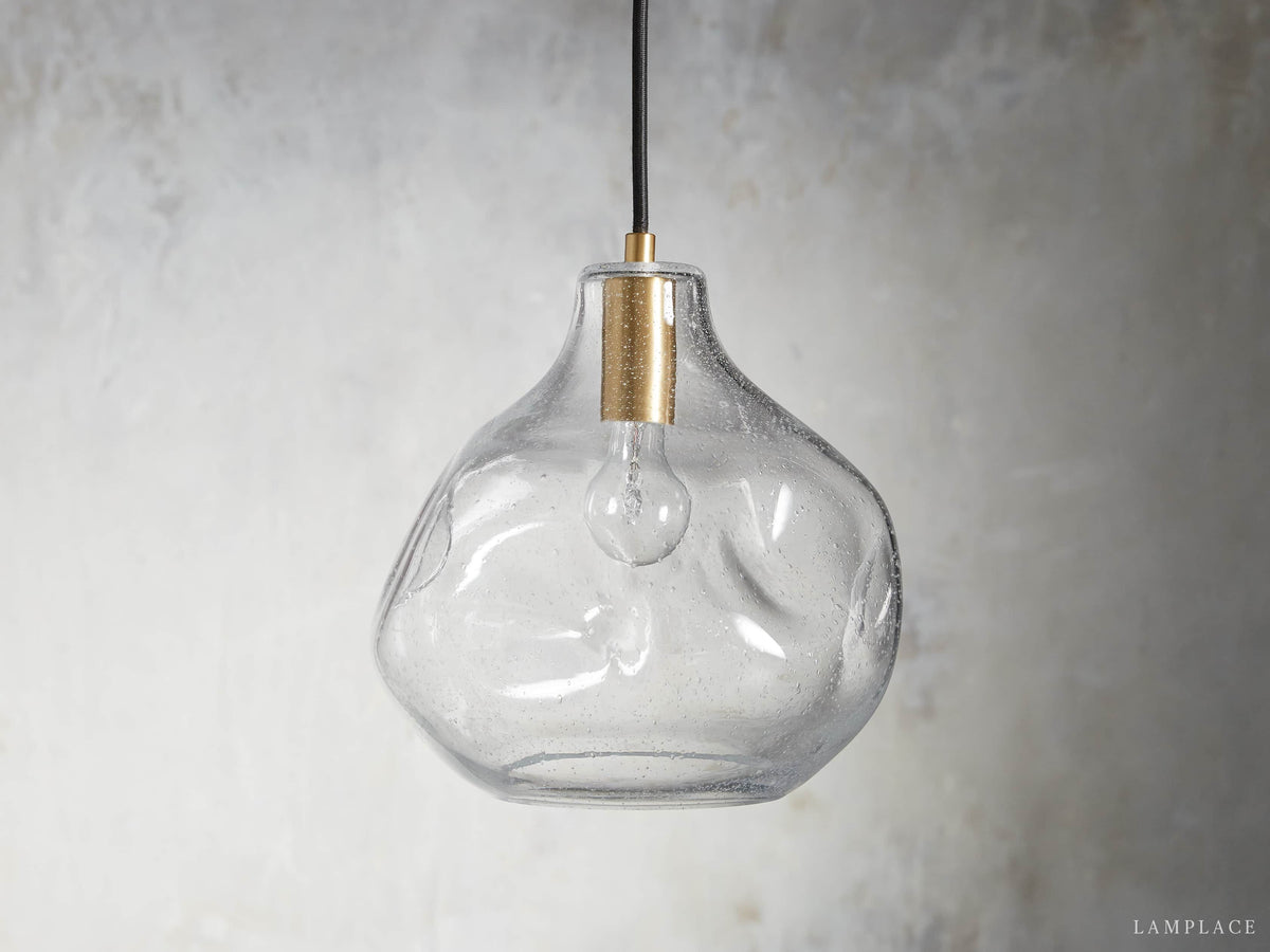 Organic Pebble Glass Pendant Light