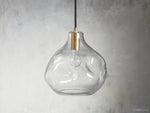 Organic Pebble Glass Pendant Light