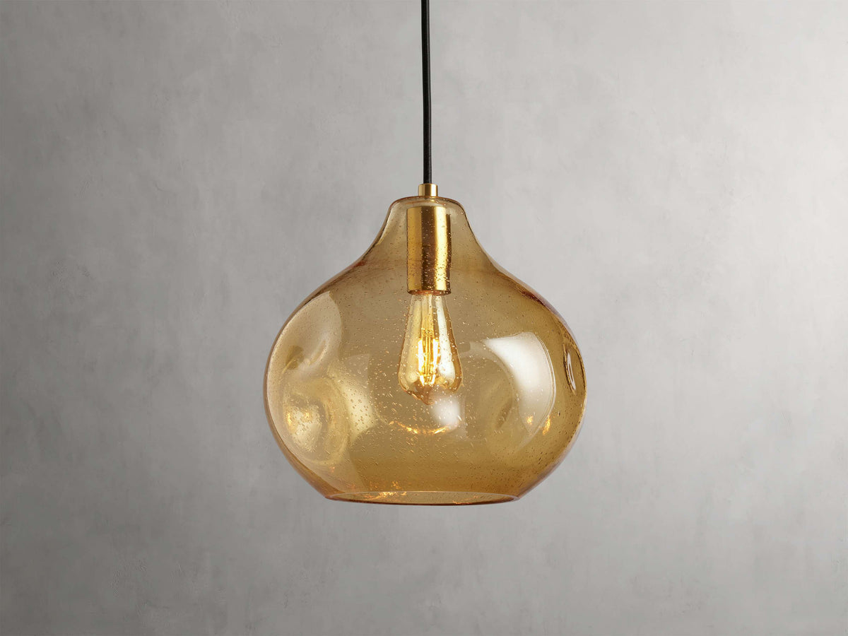 Organic Pebble Glass Pendant Light