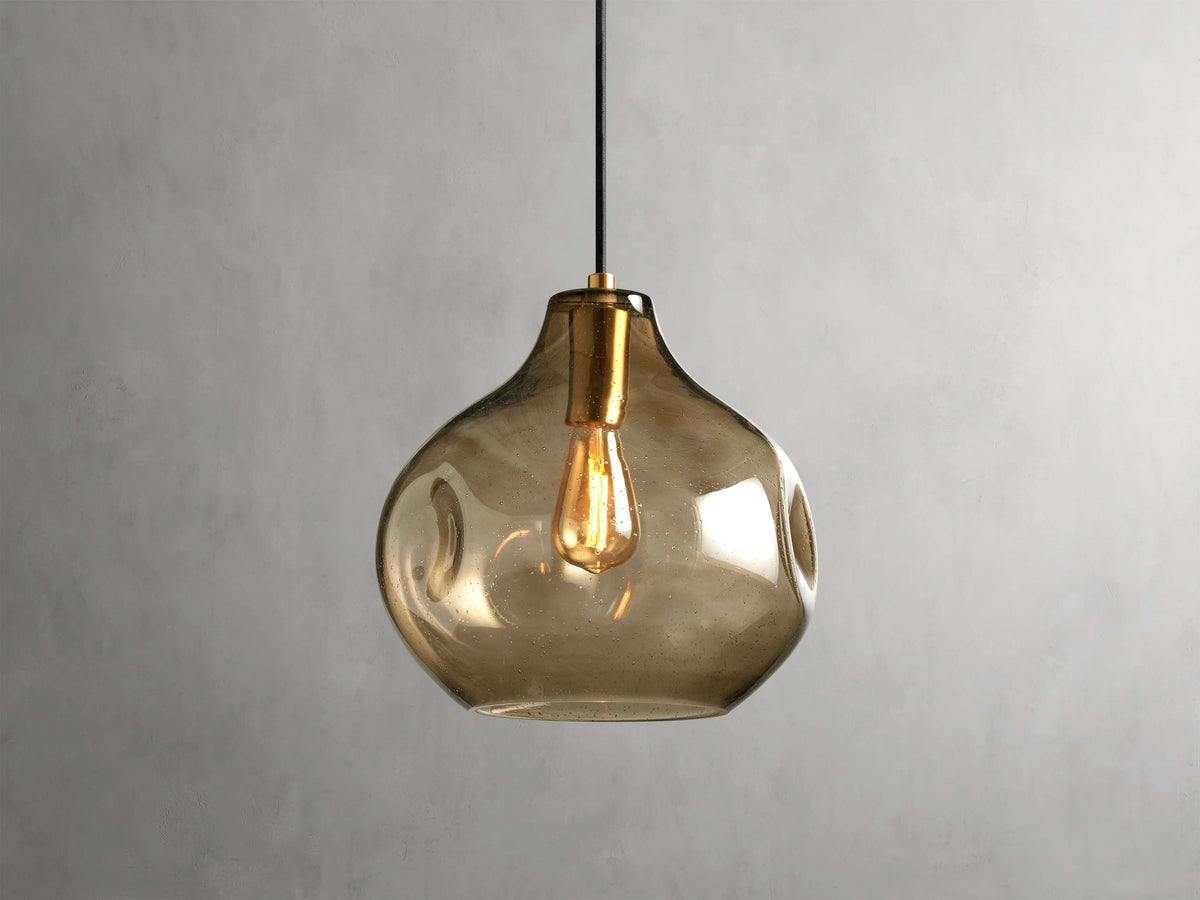 Organic Pebble Glass Pendant Light