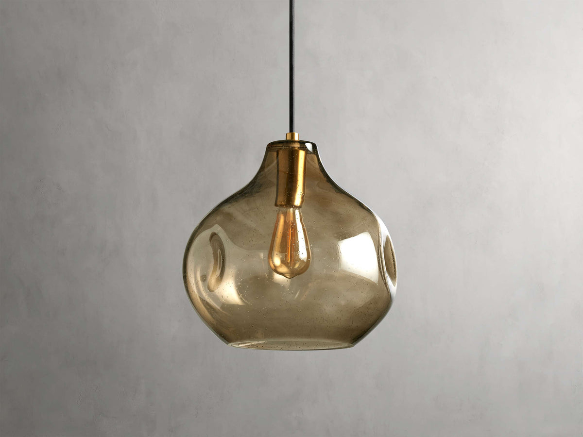 Organic Pebble Glass Pendant Light
