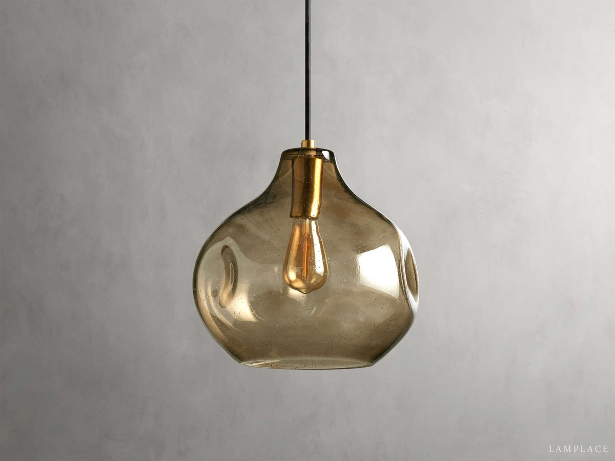 Organic Pebble Glass Pendant Light