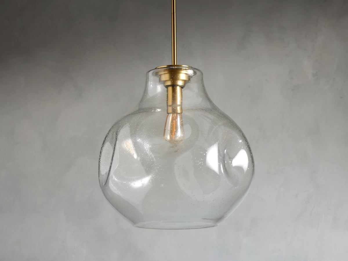 Organic Pebble Glass Pendant Light