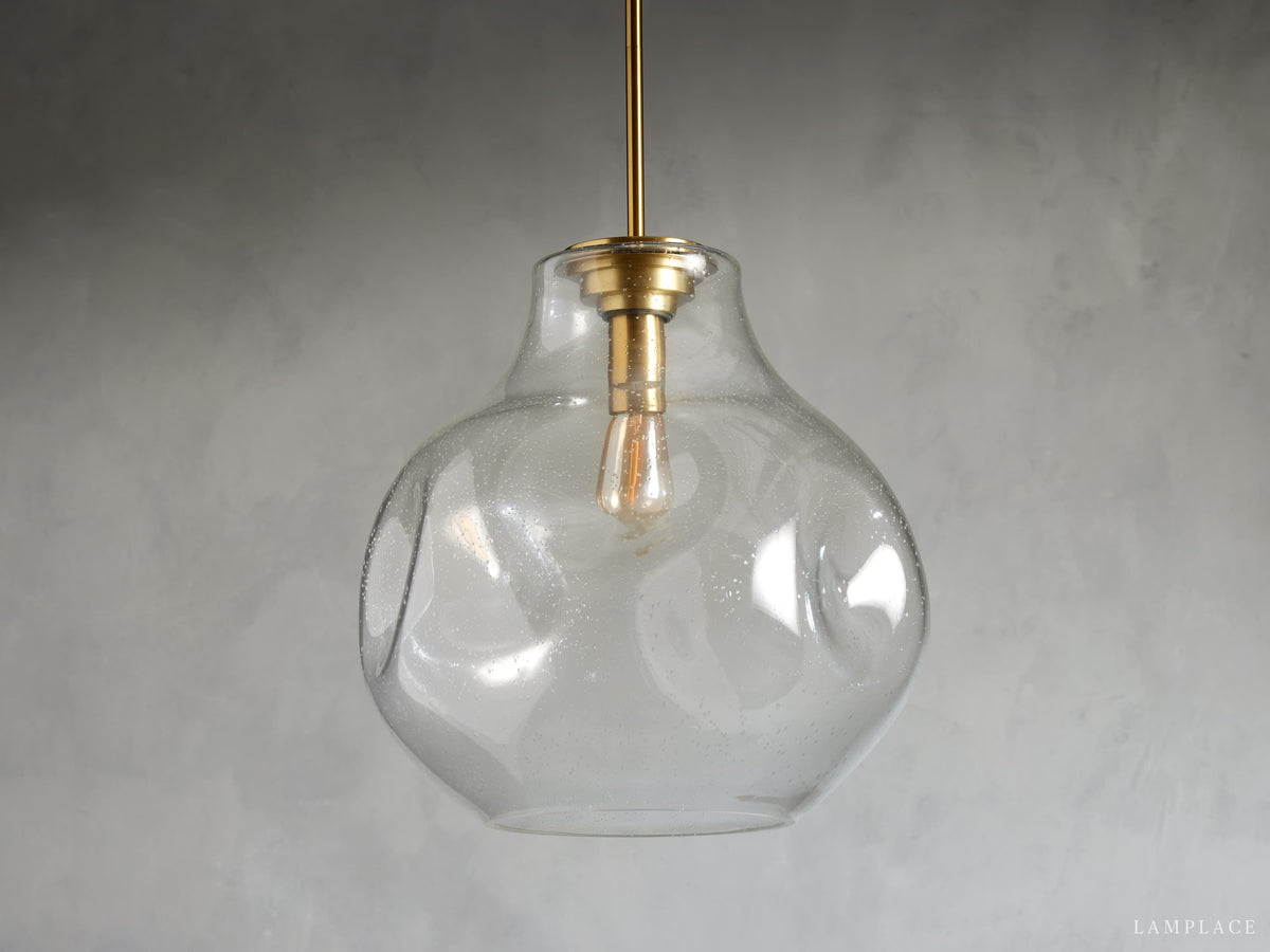 Organic Pebble Glass Pendant Light