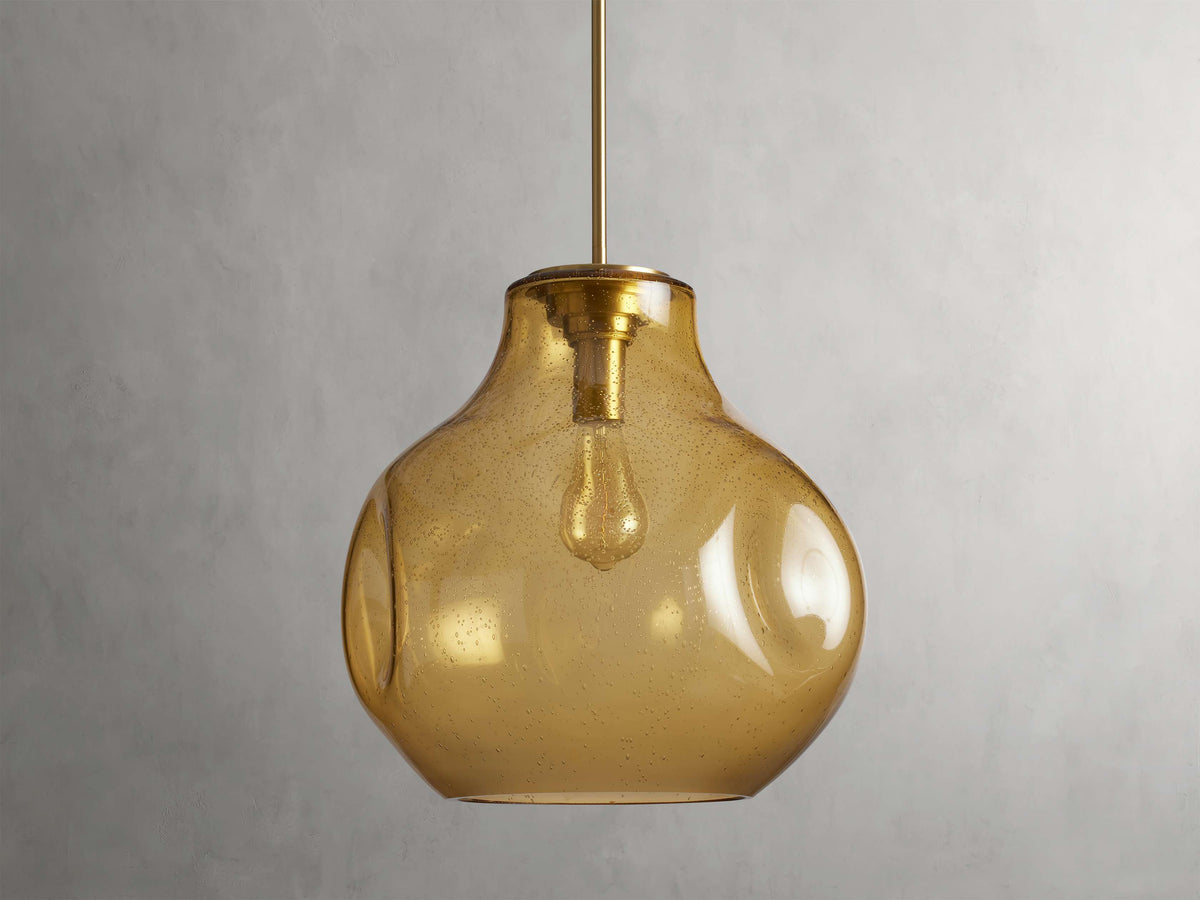 Organic Pebble Glass Pendant Light