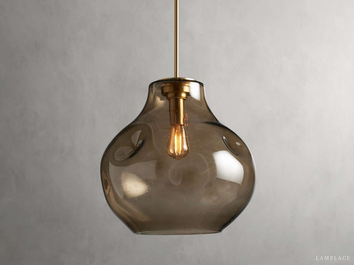 Organic Pebble Glass Pendant Light