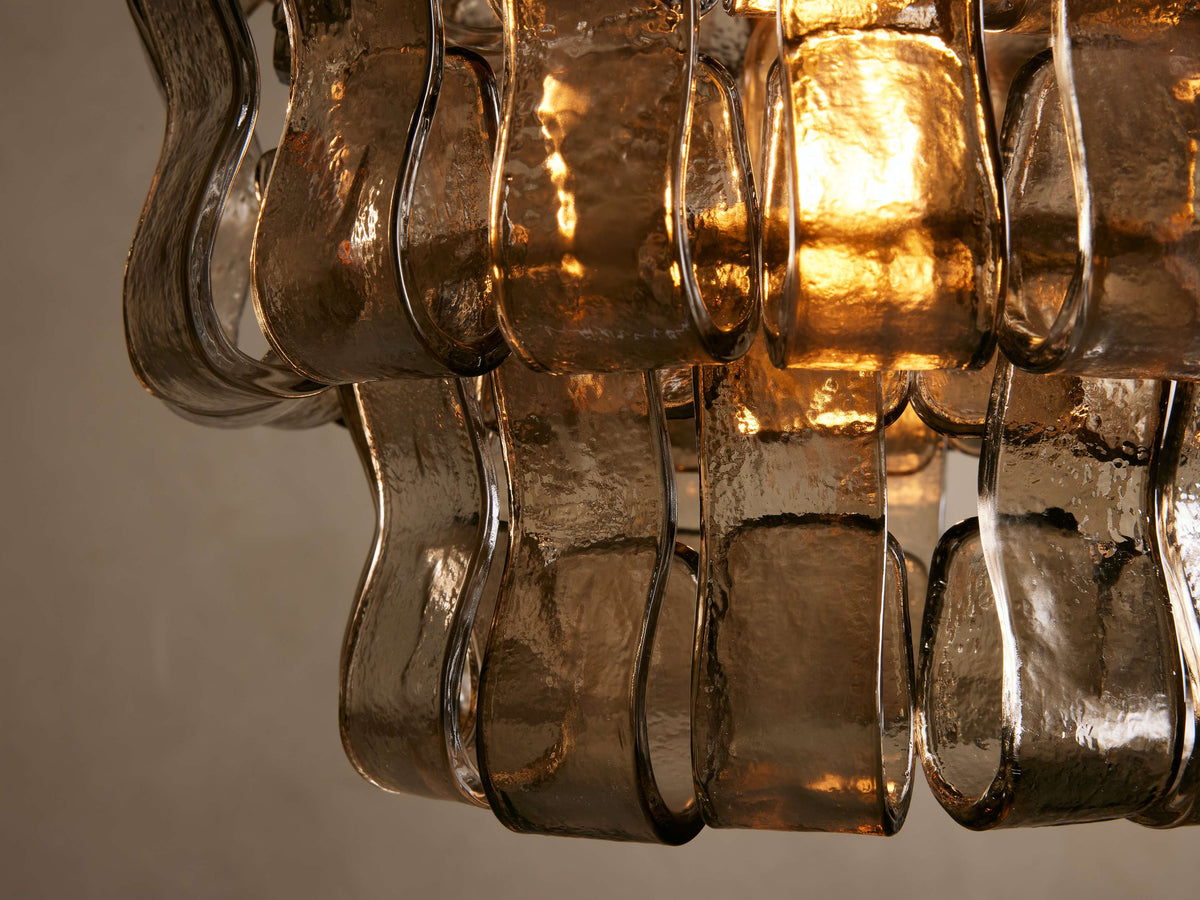 Ghiaccio Textured Glass Pendant Light