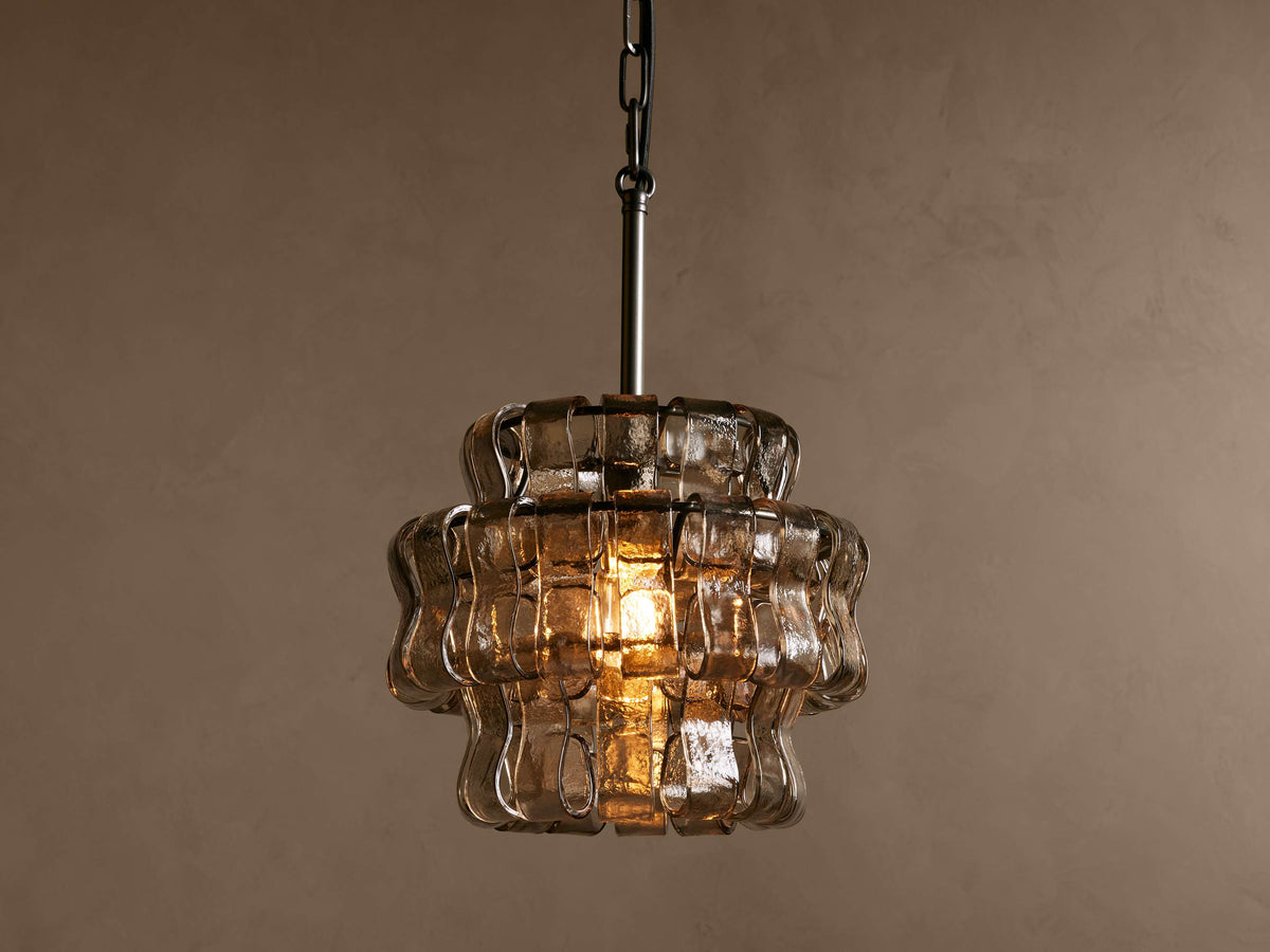 Ghiaccio Textured Glass Pendant Light