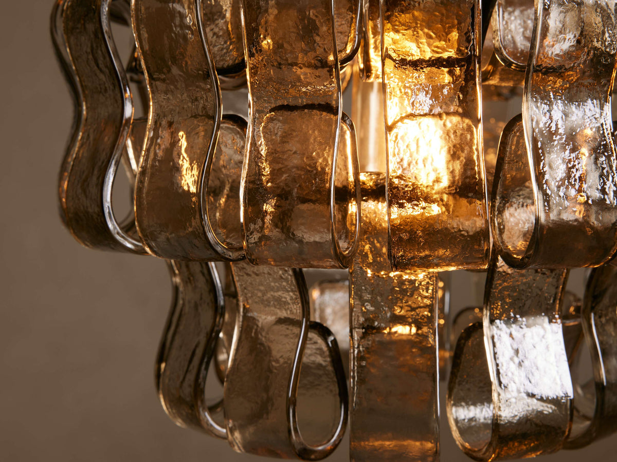 Ghiaccio Textured Glass Pendant Light