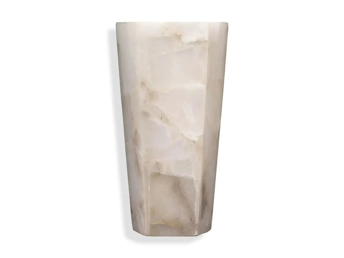 Solmera Alabaster Hexagonal Wall Sconce