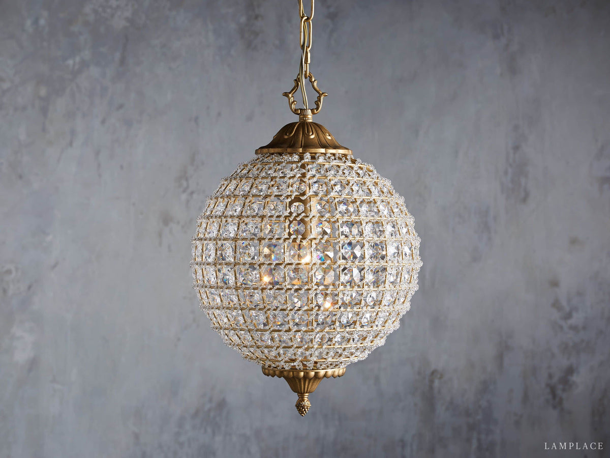 Poppy Luxury Crystal Sphere Chandelier
