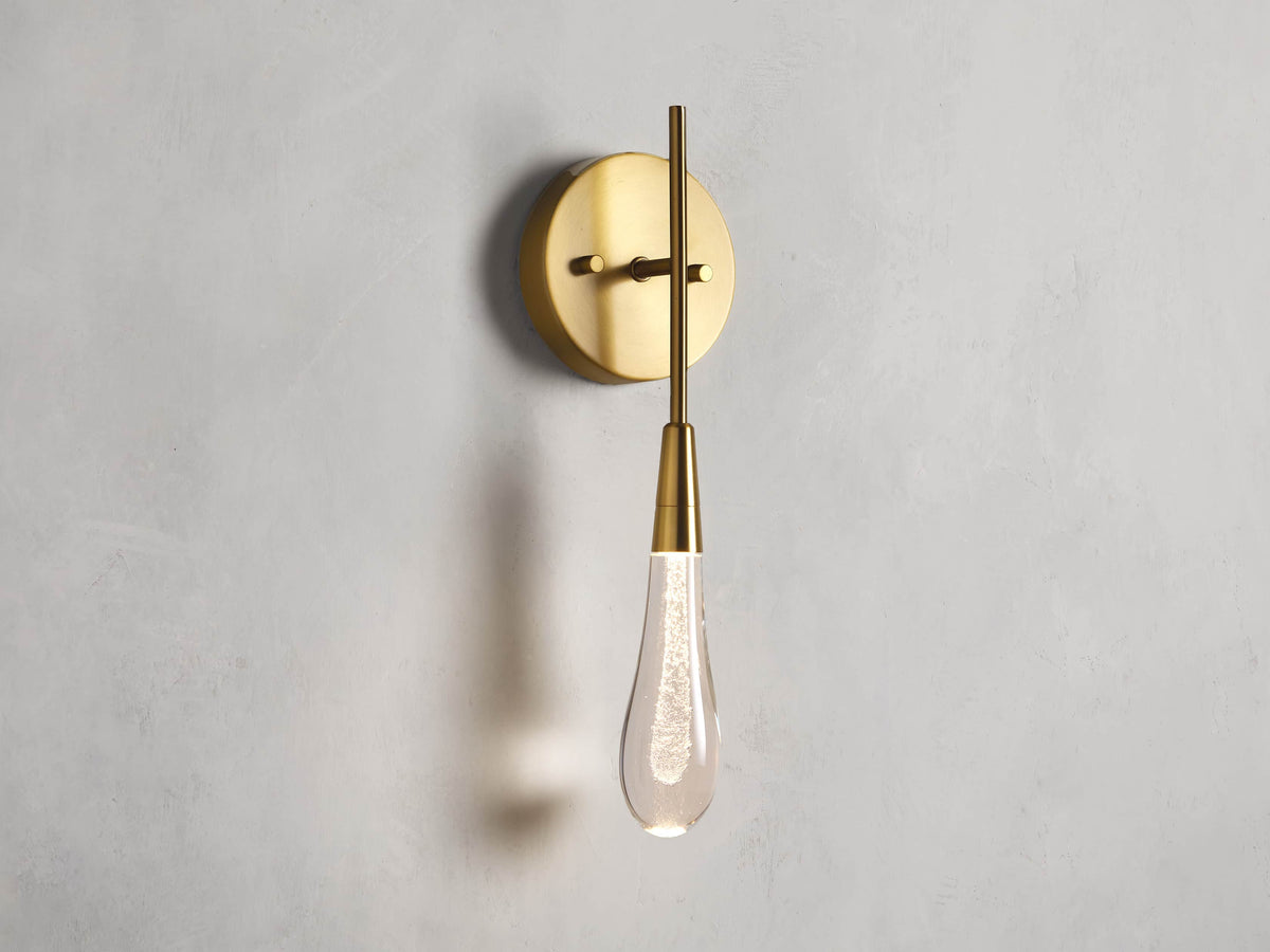 Soltaire Raindrop Crystal Wall Sconce