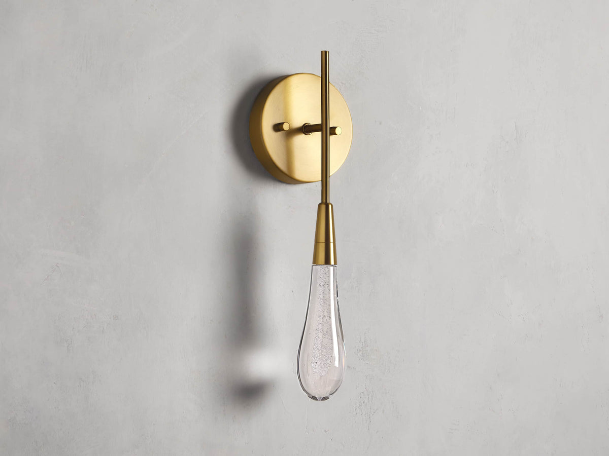 Soltaire Raindrop Crystal Wall Sconce
