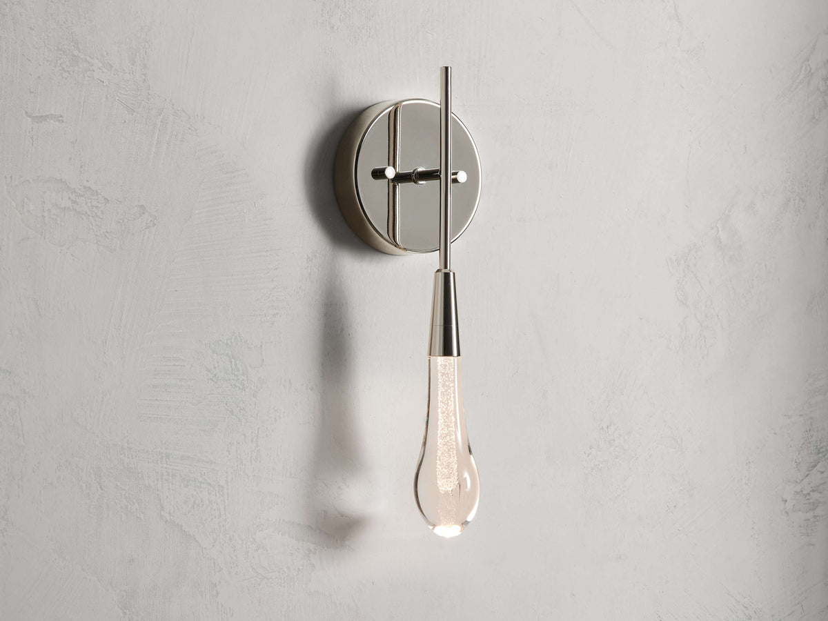 Soltaire Raindrop Crystal Wall Sconce