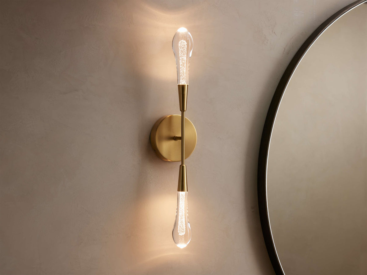 Soltaire Raindrop Crystal Wall Sconce