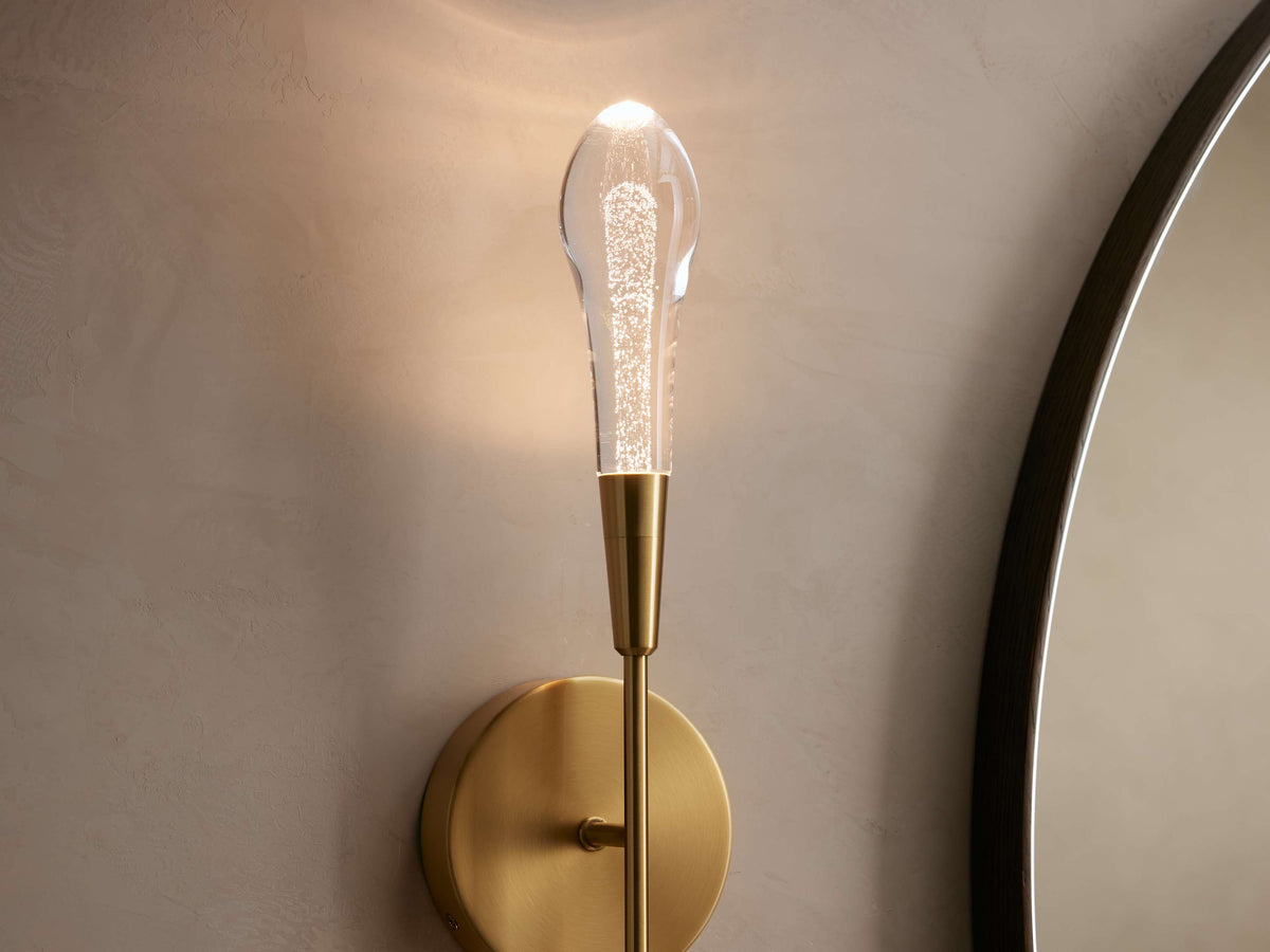 Soltaire Raindrop Crystal Wall Sconce