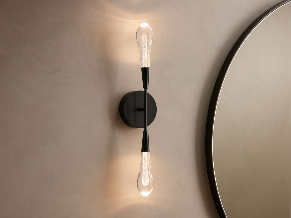 Soltaire Raindrop Crystal Wall Sconce
