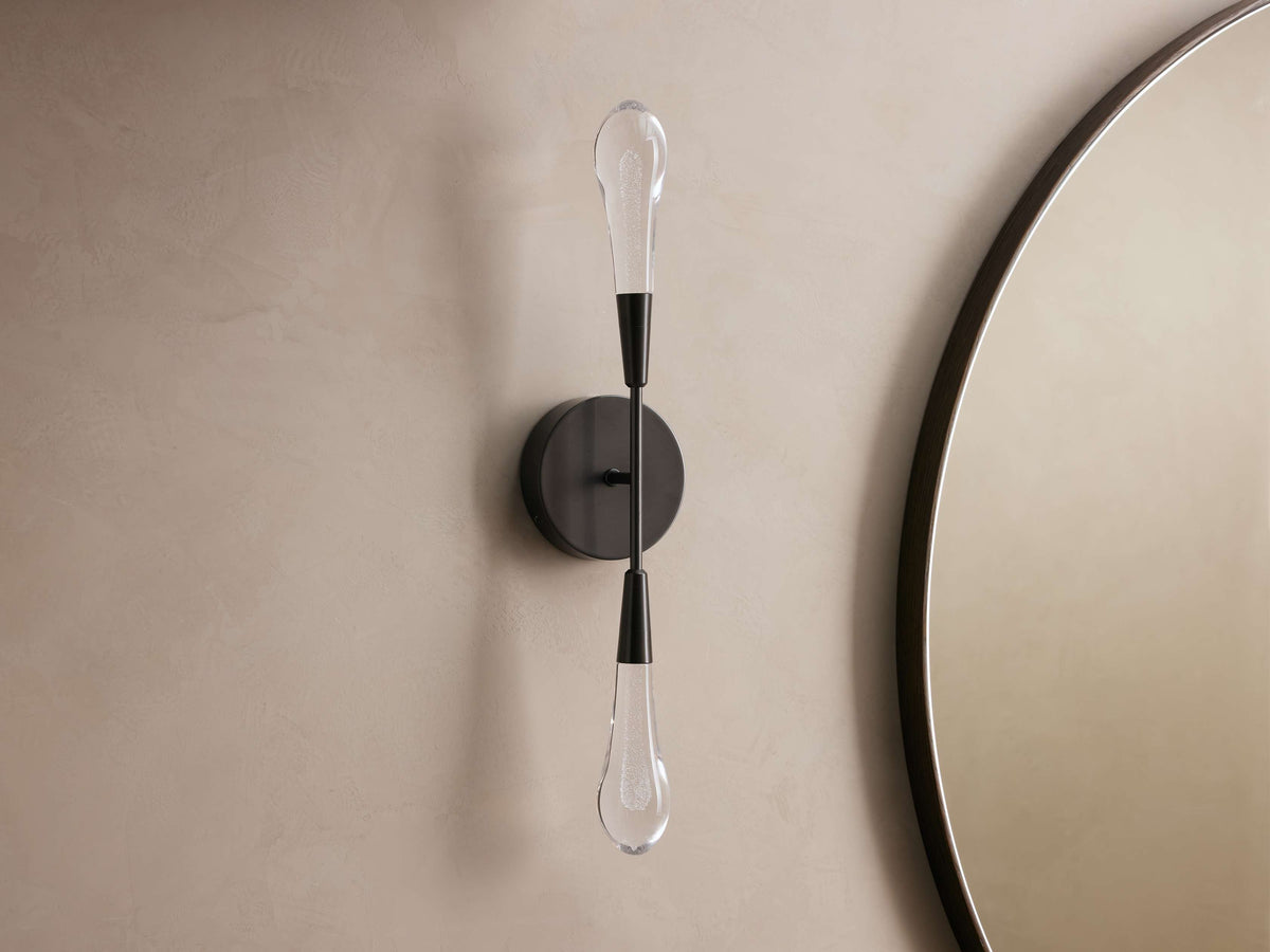 Soltaire Raindrop Crystal Wall Sconce
