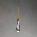 Soltaire Raindrop Glass Single Pendant Light