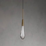Soltaire Raindrop Glass Single Pendant Light