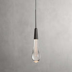 Soltaire Raindrop Glass Single Pendant Light