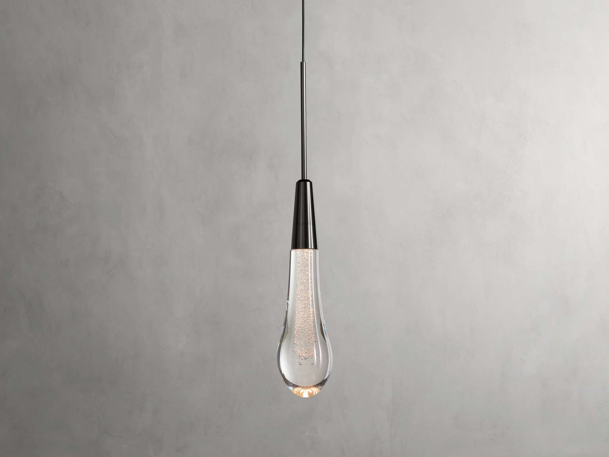 Soltaire Raindrop Crystal Single Pendant Light