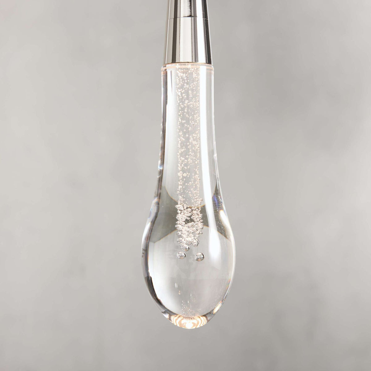 Soltaire Raindrop Glass Single Pendant Light