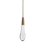 Soltaire Raindrop Glass Single Pendant Light