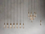 Soltaire Raindrop Crystal Cluster Pendant Light