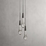 Soltaire Raindrop Glass Cluster Pendant Light