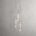 Soltaire Raindrop Glass Cluster Pendant Light