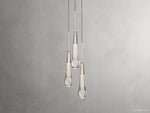 Soltaire Raindrop Crystal Cluster Pendant Light