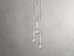 Soltaire Raindrop Crystal Cluster Pendant Light