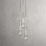 Soltaire Raindrop Glass Cluster Pendant Light
