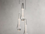 Soltaire Raindrop Crystal Cluster Pendant Light
