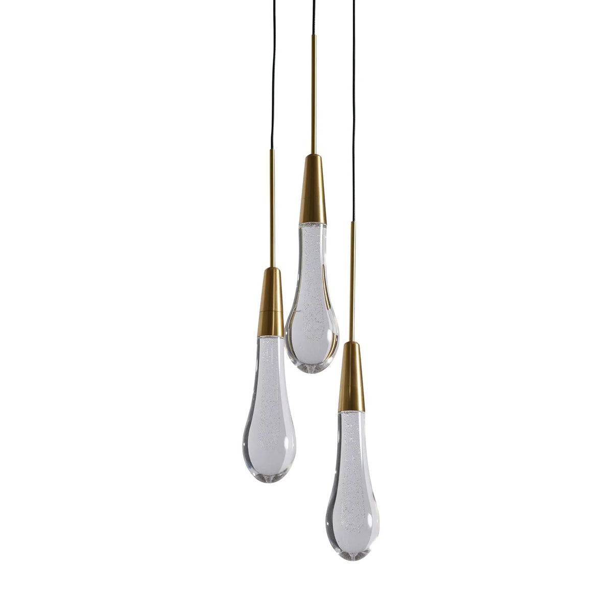 Soltaire Raindrop Glass Cluster Pendant Light