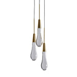 Soltaire Raindrop Glass Cluster Pendant Light