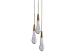 Soltaire Raindrop Crystal Cluster Pendant Light