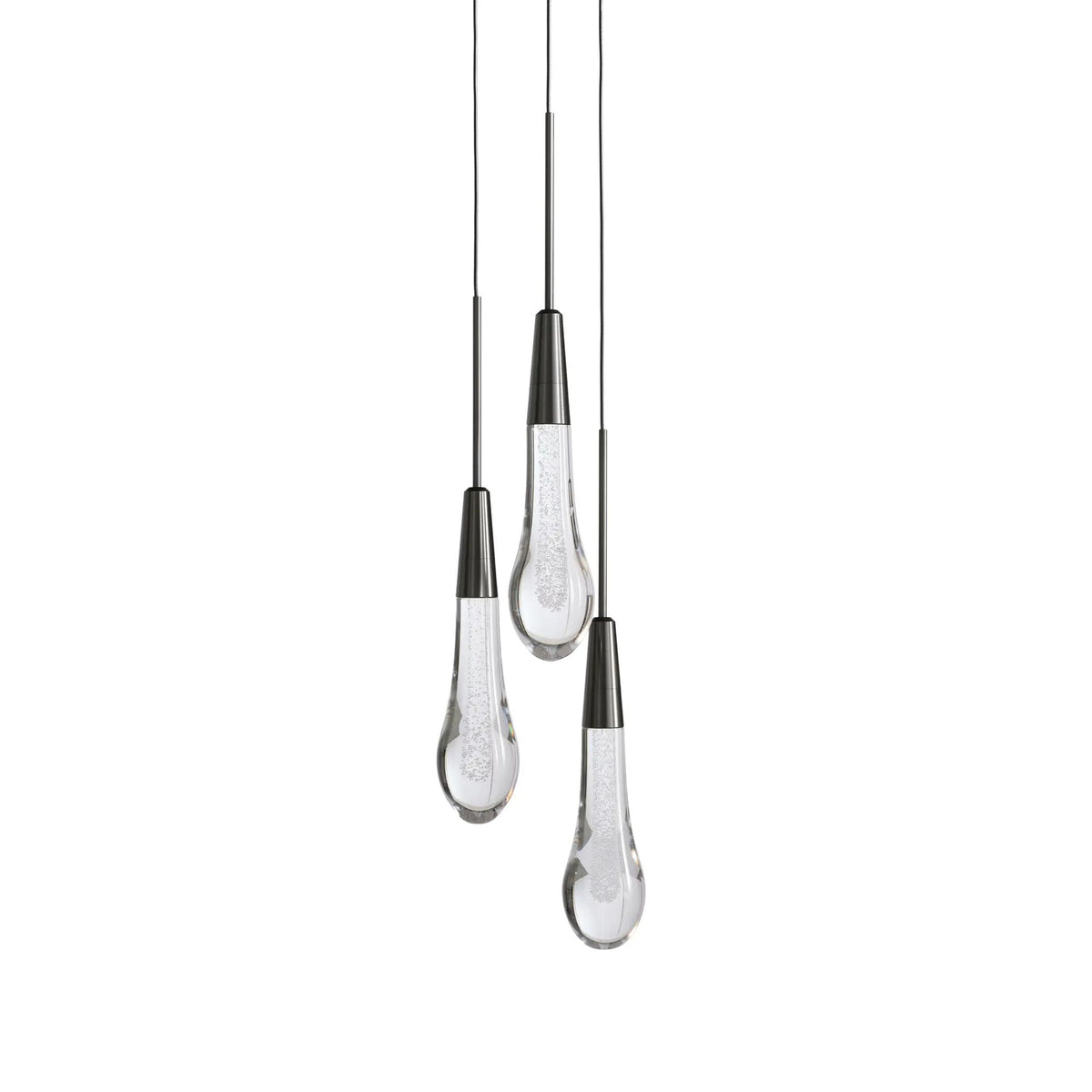 Soltaire Raindrop Glass Cluster Pendant Light