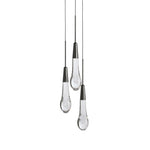 Soltaire Raindrop Glass Cluster Pendant Light