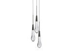 Soltaire Raindrop Crystal Cluster Pendant Light