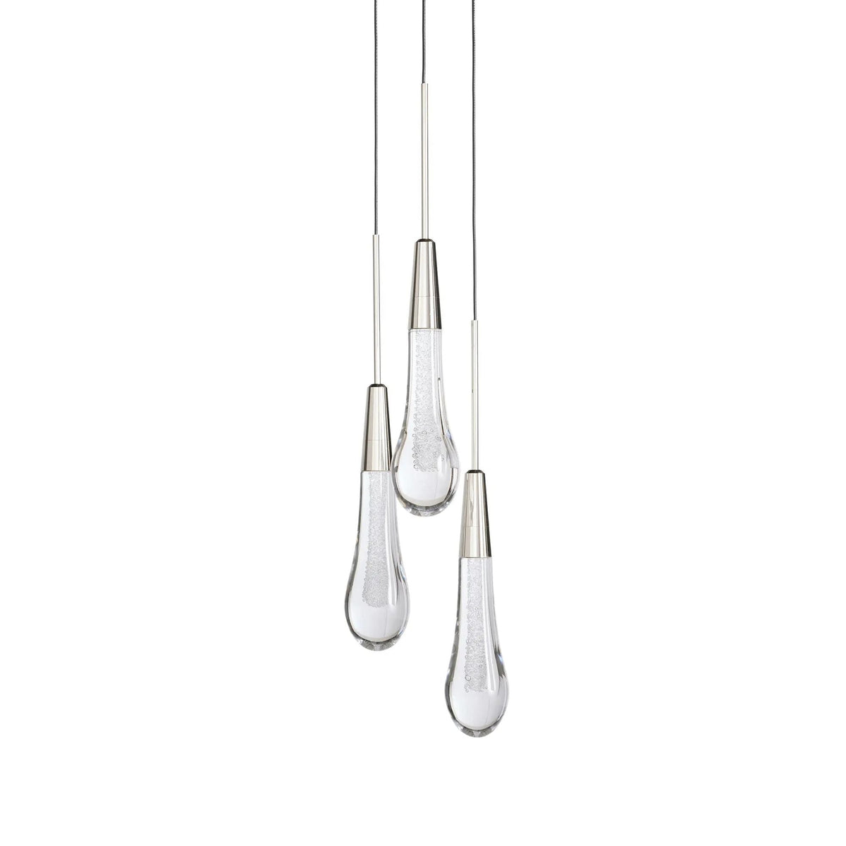 Soltaire Raindrop Glass Cluster Pendant Light